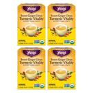 Tea Yogi Sweet Ginger Citrus Turmeric Vitality 16 sacos x 4