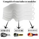 Tear Off Mattos Racing para Oculos 100% Accuri Strata Racecraft 1 Geração kit 10 Laminas