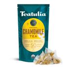 Teatulia Chá de Camomila Orgânico em Sachês Piramidais (50 sachês) com flor inteira e folha inteira. 100% compostável e cultivado de forma sustentável no Egito. Chá de camomila herbal sem cafeína - calmante para a hora de dormir Teatulia Chá de Camomila Orgânico em Sachês Piramidais (50 sachês) com flor inteira e folha inteira. 100% compostável e cultivado de forma sustentável no Egito. Chá de camomila herbal sem cafeína - calmante para a hora de dormir