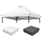 Techo de Repuesto para Toldo 8x8 pies Impermeable de Poliéster Blanco