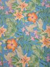 Tecido Acqua Block - Azul com Flores