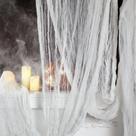 Tecido assustador de Halloween RunNico 400 cm x 85 cm