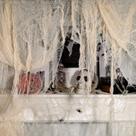 Tecido assustador de Halloween ZYP Bege Spooky 800x200cm