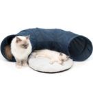 Tecido azul Cat Tunnel Catit Vesper com brinquedo de pelúcia