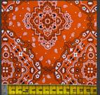 Tecido Bandana Laranja, Tricoline Fernando Maluhy 1,00x1,48m