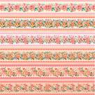 Tecido Barrado de Cozinha : Flores Coral (0,50x1,50)
