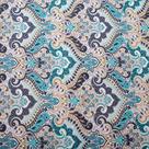 Tecido Belize Estampado Arabesco Azul D76 20 Metros - D'Rossi