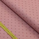 Tecido Blend de Linho Para Patchwork - Corações Rose Blush (0,50x1,50)