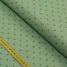Tecido Blend de Linho Para Patchwork - Corações Verde Mineral (0,50x1,50)