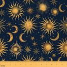 Tecido Castle Fairy Sun Moon Starry Galaxy Flannel 1 jarda Tecido Castle Fairy Sun Moon Starry Galaxy Flannel 1 jarda