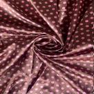 Tecido Cetim Estampado Poá Bolinha Rosa + Marrom 1,5m X 6m