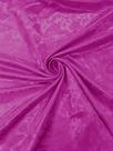 Tecido cetim jacquard brocado de poliéster com padrão floral fúcsia 90 cm