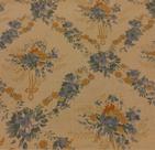 Tecido Chintz - Bege flores azul