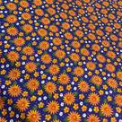 Tecido Chita Chitão Chitinha Festa Junina Estampado 5m x 1,50m Cor:Flor Amarela Fd Azul