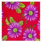 Tecido chitão 100% algodão 1.40mts/larg floral cor vermelho metro
