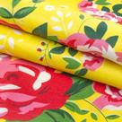 Tecido Chitao Fundo Amarelo Rolo 1,50x25m Textil Poliéster