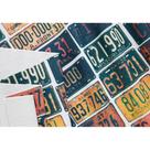 Tecido Corano Estampado Placas Automotivas - 1,40m de Largura