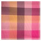 Tecido crepe madame xadrez 1.40 mts/larg rosa/amarelo/marrom metro