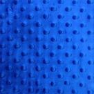 Tecido de fleece peluciado azul macio com bolinhas em relevo, 152 cm de largura