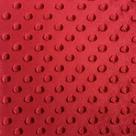 Tecido de fleece plush com bolinhas em relevo, 152 cm de largura, vermelho