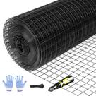 Tecido de hardware TONGMO 61x15m, malha de 1 polegada, calibre 19, preto