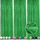 Tecido de lantejoulas QueenDream Backdrop 61x244 cm, verde, 3 painéis