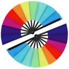 Tecido de nylon Clap Fans Maitys Large for Line Dancing, 2 peças Tecido de nylon Clap Fans Maitys Large for Line Dancing, 2 peças