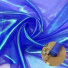 Tecido de organza Qidekjjt Azul Real Iridescente 302x150 cm