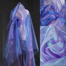 Tecido de organza Qidekjjt Magic Purple Holográfico 10m Tecido de organza Qidekjjt Magic Purple Holográfico 10m