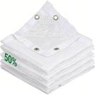 Tecido de sombra branco com 55% de bloqueio solar 3,3 x 16,4 pés para jardim