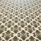 Tecido Decoração Estampado Arabesco 1,42 Mt Largura Preto