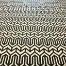 Tecido Decoração Estampado Geometrico 1,42 Mt Largura Preto