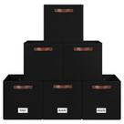 Tecido dobrável Storage Cubes FinishingBO, pacote com 6, 13 x 13 x 13 cm