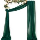 Tecido drapeado MLMC verde esmeralda 29x6m para arco de casamento