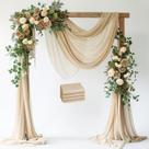 Tecido Drapeado para Arco de Casamento - Pano de Fundo Transparente (8,8 x 6m)