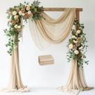 Tecido Drapeado para Arco de Casamento - Pano de Fundo Transparente (8,8 x 6m)