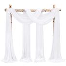 Tecido drapeado Wedding Arch Showgeous 4 painéis de 6,7 x 6 m branco