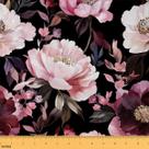 Tecido Erosebridal Pink Peony Flannel, 1 metro, repelente de água Tecido Erosebridal Pink Peony Flannel, 1 metro, repelente de água