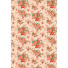 Tecido Estampado de Sarja - Home Decor Digital - Estampas com Rosas Laranja (0,50x1,40)