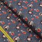 Tecido Estampado para Patchwork - Amizade Verdadeira : Bonecas Marinho (0,50x1,40)