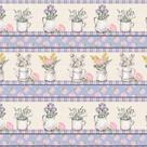 Tecido Estampado para Patchwork - Barrados : Barrado Flores do Meu Jardim (0,50x1,40)