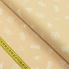 Tecido Estampado para Patchwork - Boho By Mariana Curti : Borboletas Bege (0,50x1,40)
