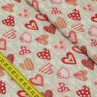 Tecido Estampado para Patchwork - Chaves e Cadeados: Multi Corações (0,50x1,40)