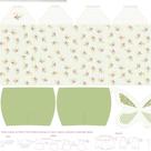 Tecido Estampado para Patchwork - Coração de Pano: Painel Macacão Verde (0,64x1,48)