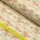 Tecido Estampado Para Patchwork - Costura Retrô : Blocos e Flores (0,50x1,50) Tecido Estampado Para Patchwork - Costura Retrô : Blocos e Flores (0,50x1,50)