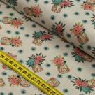 Tecido Estampado Para Patchwork - Costura Retrô : Potes com Flores (0,50x1,50)