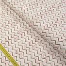 Tecido Estampado para Patchwork - Doçuras: Chevron Rosa e Marrom (0,50x1,40)