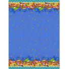 Tecido Estampado para Patchwork - Festa Junina : Barrado Fundo Azul Escuro (0,50x1,50)