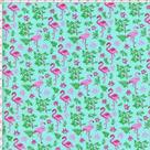 Tecido Estampado Para Patchwork - Flamingos Cor 1550 (0,50X1,40)