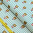 Tecido Estampado para Patchwork - Kawaii : Ursinhos Azul (0,50x1,40)